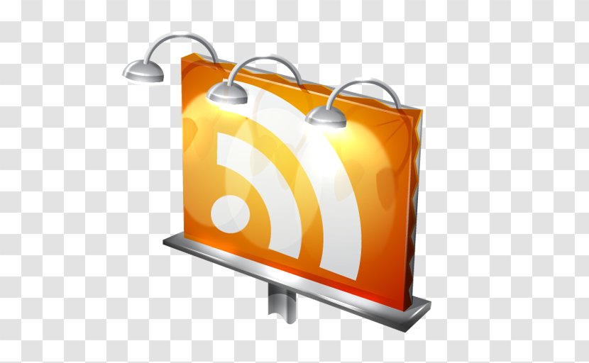 Web Feed RSS Blog Icon Design - Orange - Typewriter Transparent PNG