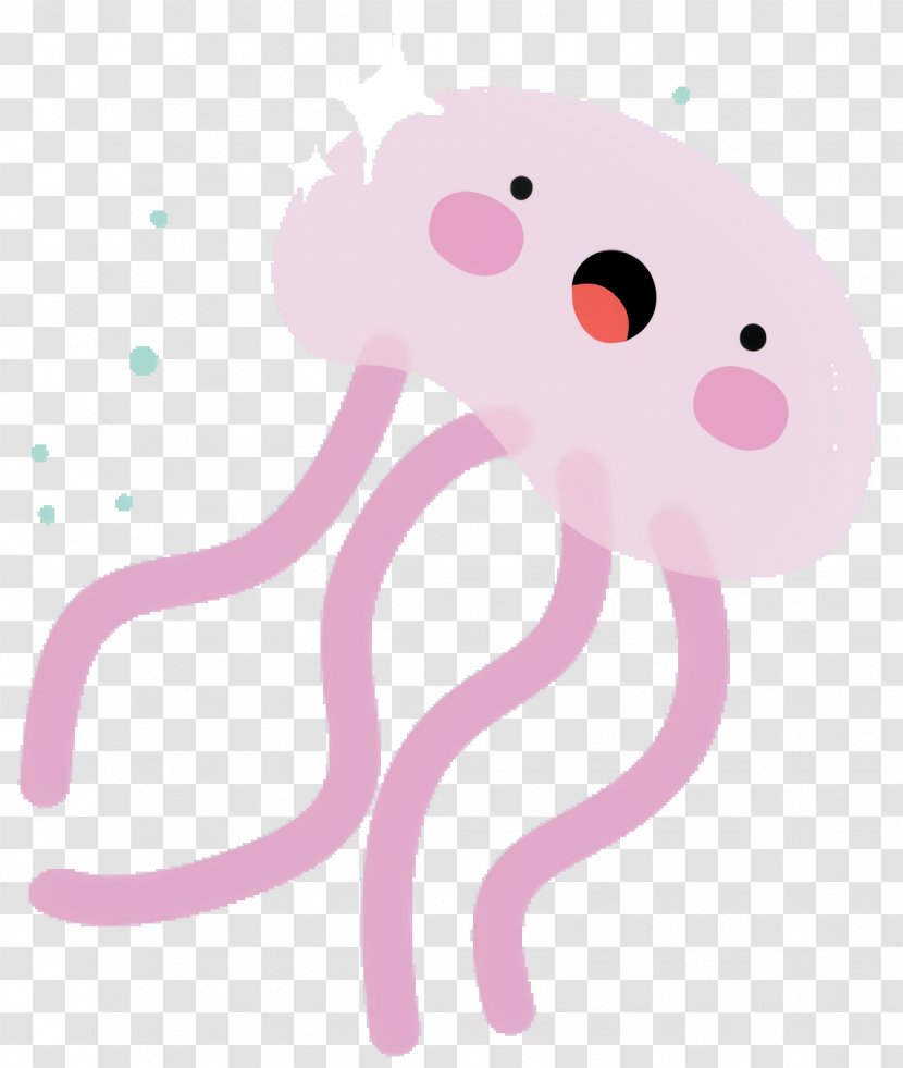 Octopus Cartoon - Dog - Pink Transparent PNG