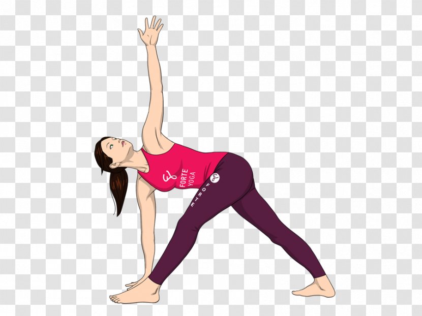 Trikonasana Yoga Physical Exercise Ardha Chandrasana - Watercolor Transparent PNG