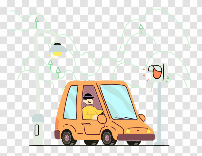 Cartoon Yellow Line Meter Automotive Industry Transparent PNG