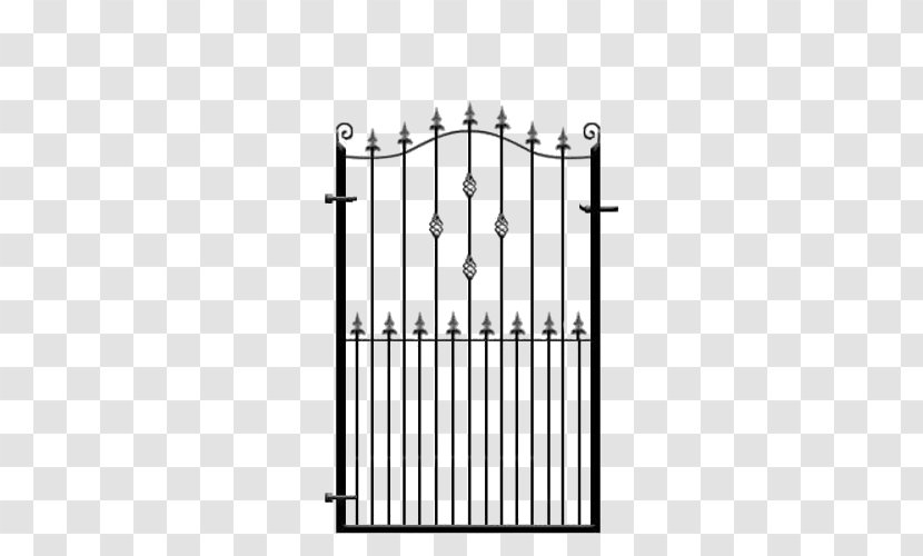 Wrought Iron Gate Steel Fence - Garden Transparent PNG