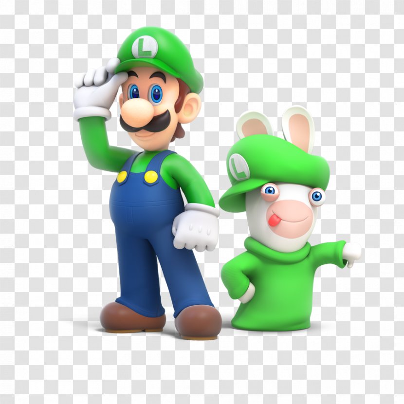 Mario + Rabbids Kingdom Battle & Luigi: Bowser's Inside Story Princess Peach - Figurine - Luigi Transparent PNG