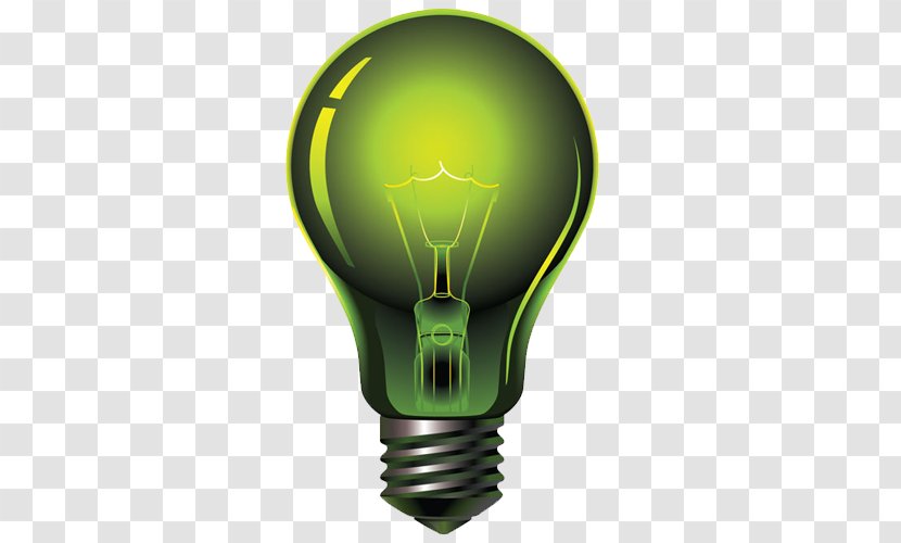 Incandescent Light Bulb Green Lamp - Vivid Transparent PNG