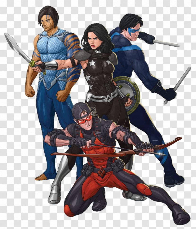 Deathstroke Aquaman Dick Grayson Teen Titans DC Rebirth - Action Figure Transparent PNG