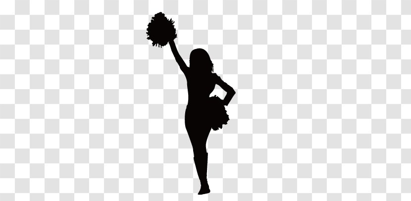 Sticker Cheerleading Decal Black And White - Frame - Girls Transparent PNG