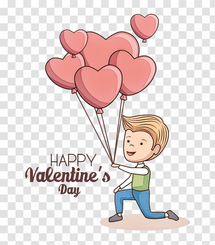 Cartoon Child Love Balloon Heart Transparent PNG