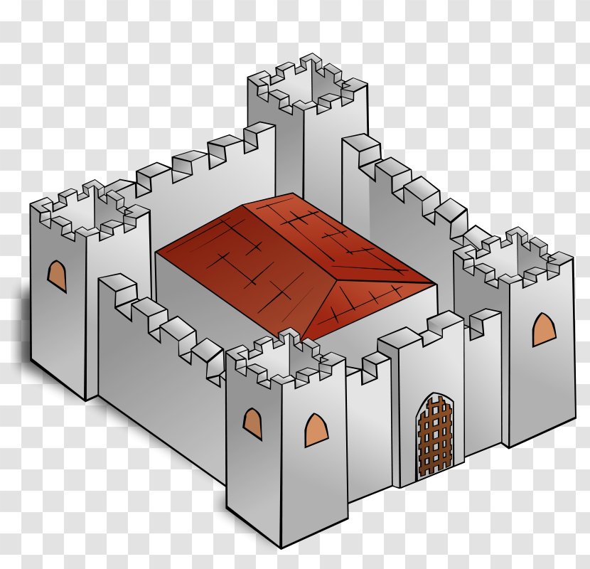 Fortification Free Content Clip Art - Fortified Tower - A Gray Castle Transparent PNG