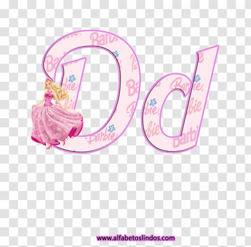 Alphabet Barbie Doll Letter OOAK - Rosa Transparent PNG