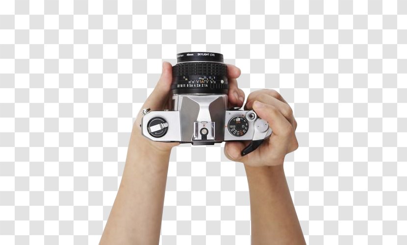 Camera Photography - Singlelens Reflex - Hand Holding The Physical Map Transparent PNG