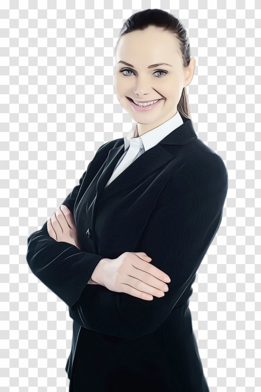 Standing White-collar Worker Businessperson Arm Formal Wear - Hand - Smile Transparent PNG