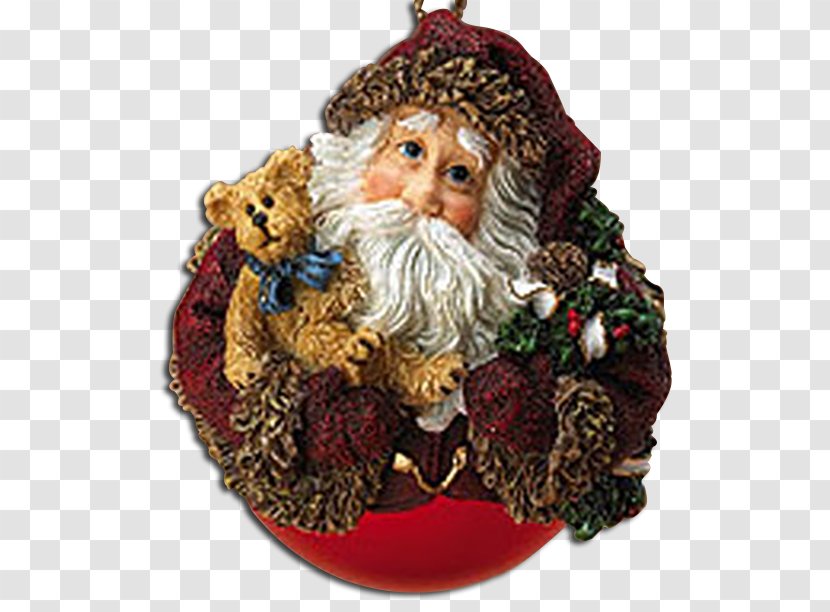 Christmas Ornament Boyds Bears Santa Claus Transparent PNG