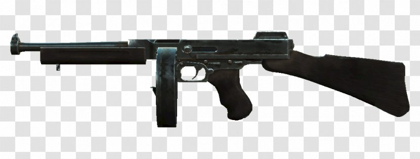 Fallout 4 Fallout: New Vegas Thompson Submachine Gun Firearm - Watercolor - Weapon Transparent PNG