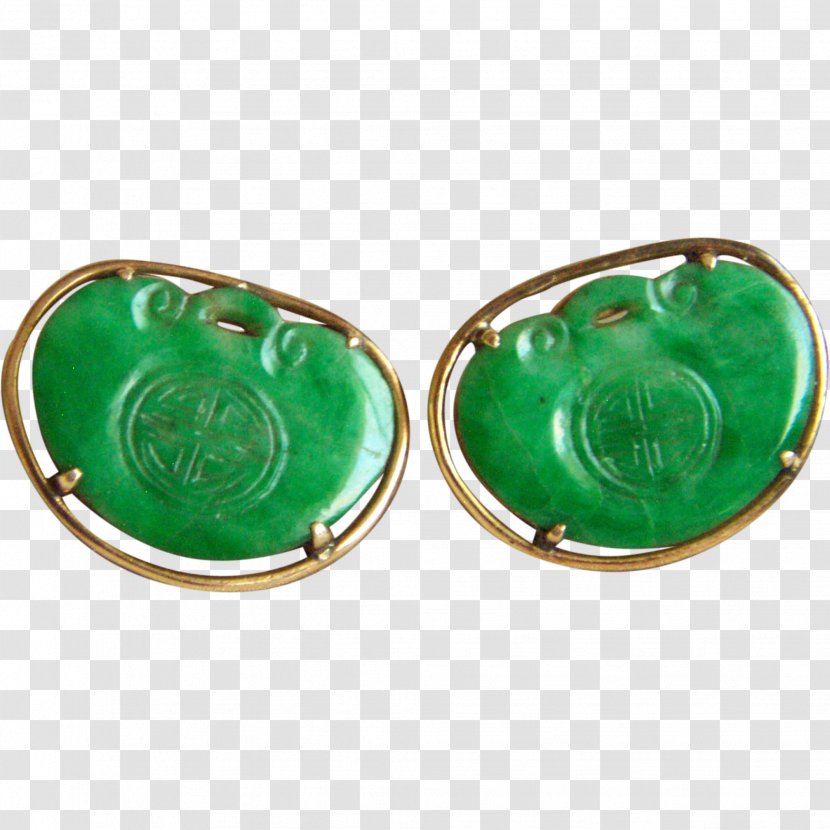 Jadeite Earring Body Jewellery Emerald - Gemstone Transparent PNG