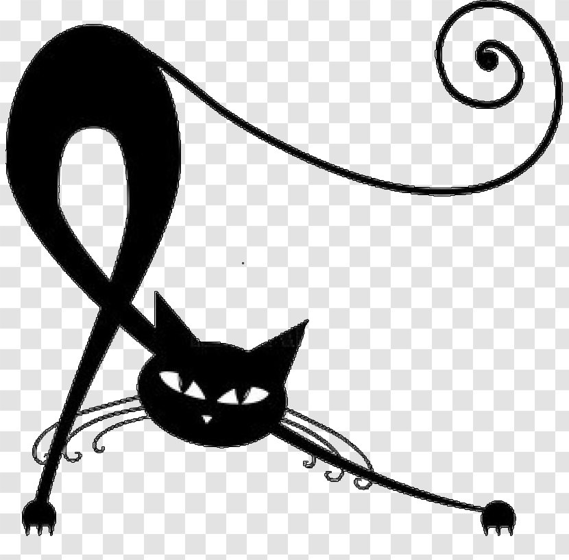 Cat Kitten Illustration Vector Graphics Silhouette - Drawing Transparent PNG