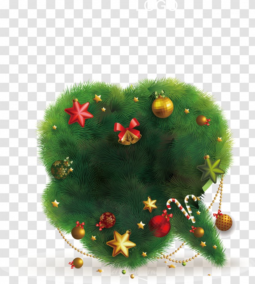 New Year's Day Christmas Tree - Creative Vector Material Transparent PNG