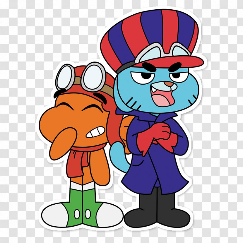 Clip Art Dick Dastardly Cartoon Network - Darwin Gumball Transparent PNG