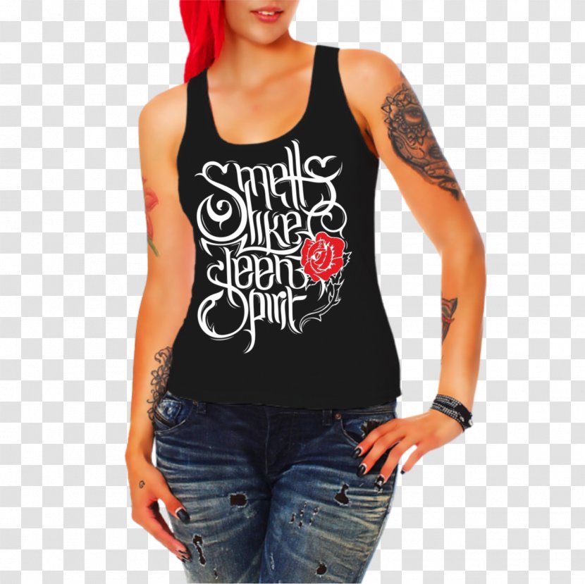 T-shirt Top Sleeveless Shirt Woman - Heart Transparent PNG