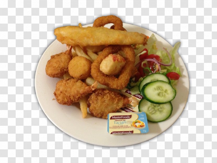 Schnitzel Fast Food Fried Fish Onion Ring Pakora - Seafood Transparent PNG