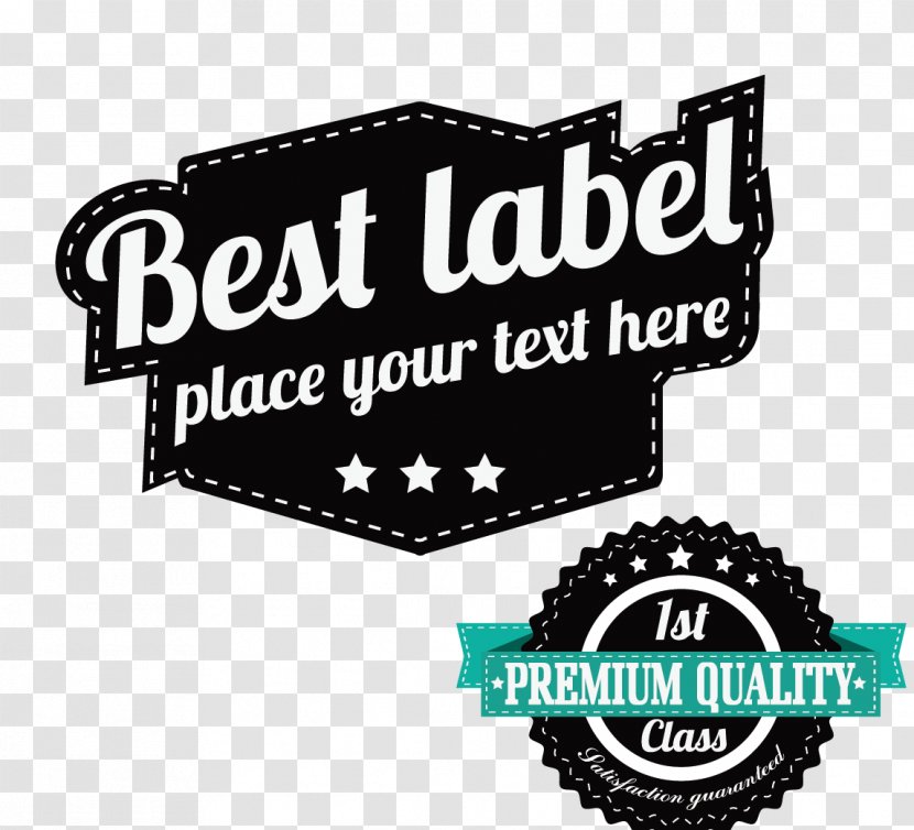 Label Logo - Text - Retro Transparent PNG