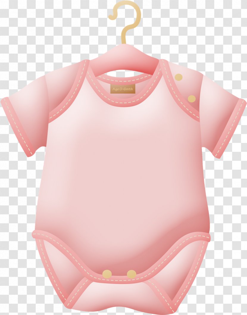 Infant Baby Shower Clip Art & Toddler One-Pieces - Diaper - Pink Shirt Download Transparent PNG