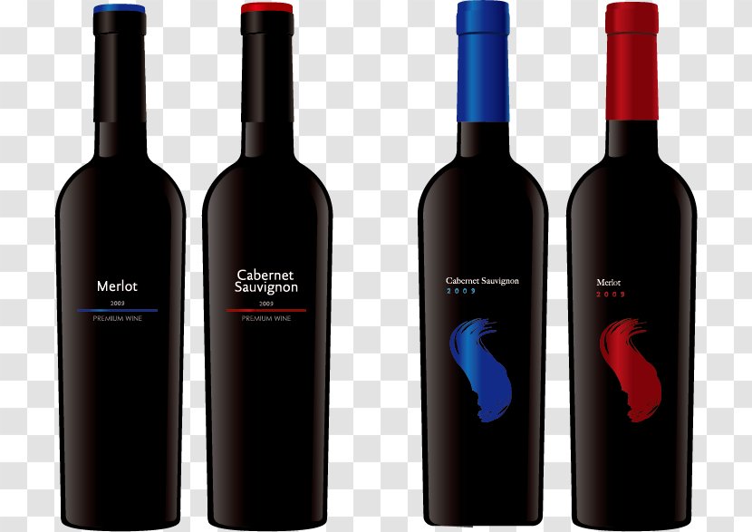 Dessert Wine Red Liqueur Bottle - Bottles Vector Material Transparent PNG