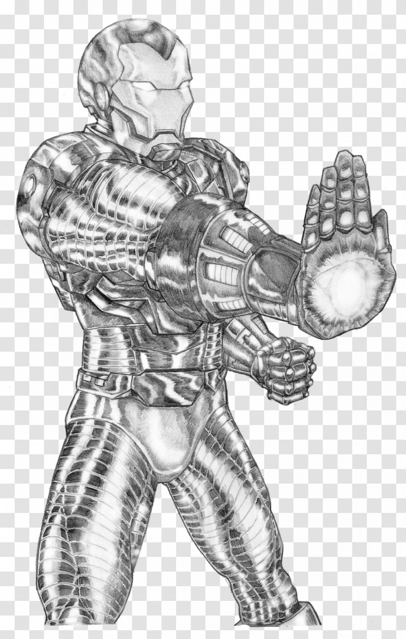 Line Art Figure Drawing Sketch - Hand - Iron Man Transparent PNG