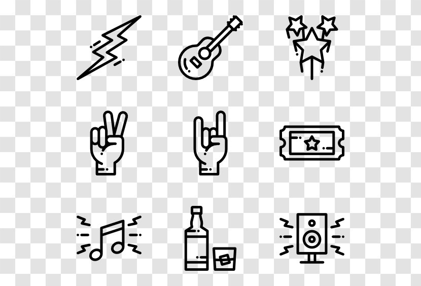 Rock N Roll - Hand - Drawing Transparent PNG