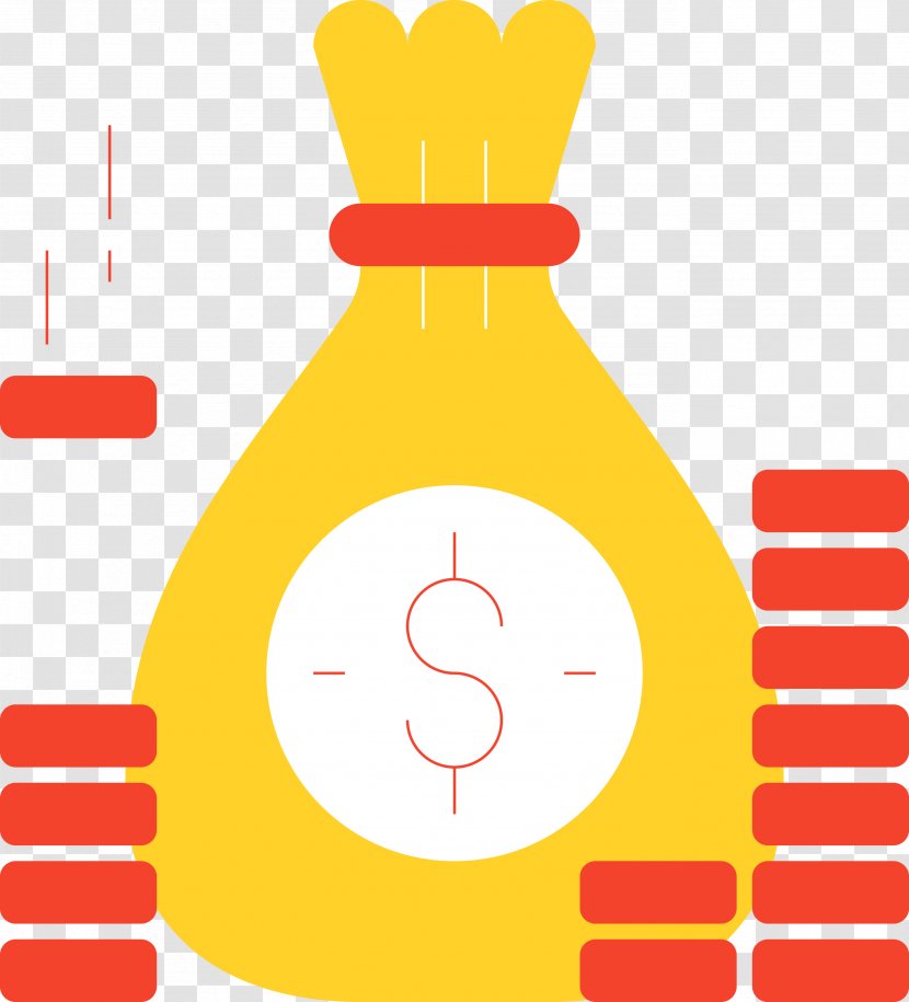 Euclidean Vector Icon - Ico - Golden Money Bag Transparent PNG