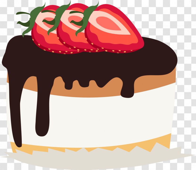 Chocolate Cake Strawberry Cream Birthday Shortcake Clip Art Transparent PNG