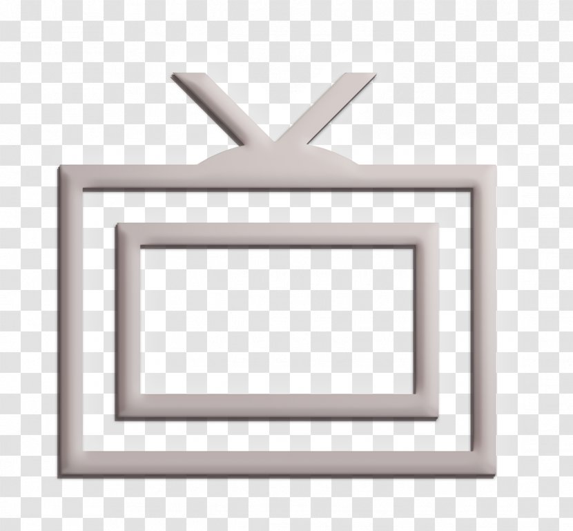 Cable Icon Media Television - Rectangle Picture Frame Transparent PNG