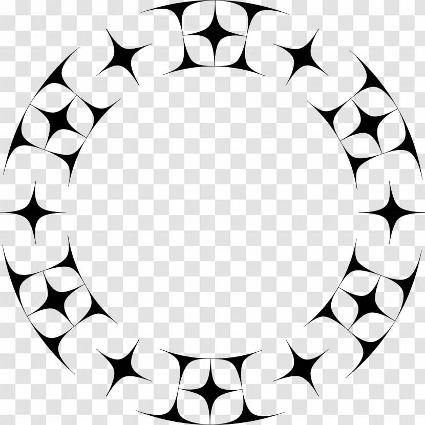 Circle Shape Clip Art - Black And White - Curves Transparent PNG
