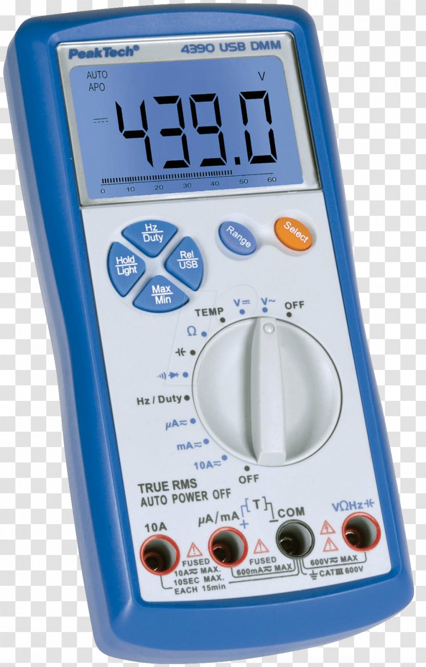 Electronics Digital Multimeter Bargraf Measuring Instrument - Voltmeter - Electric Current Transparent PNG