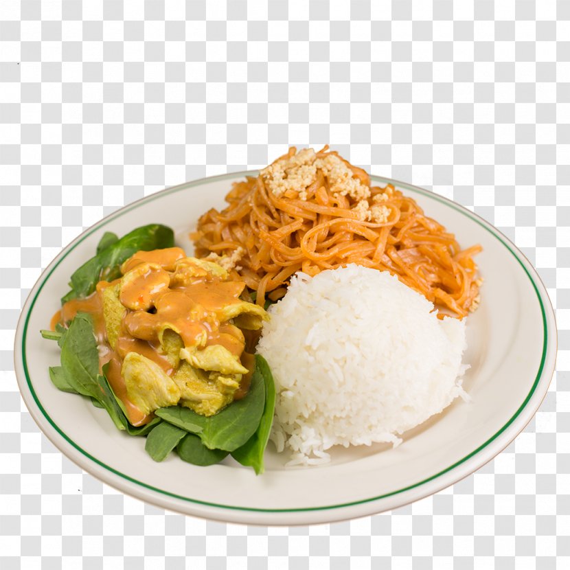 Thai Cuisine Vegetarian Plate Lunch Cooked Rice - Dish Transparent PNG