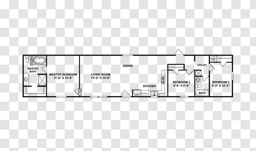 Floor Plan House Day Star Homes Sylacauga - Watercolor - Mobil Home Transparent PNG