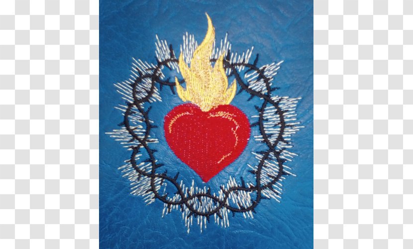 Missal Heart Leather Embroidery - Crown Of Thorns - Thorn Transparent PNG