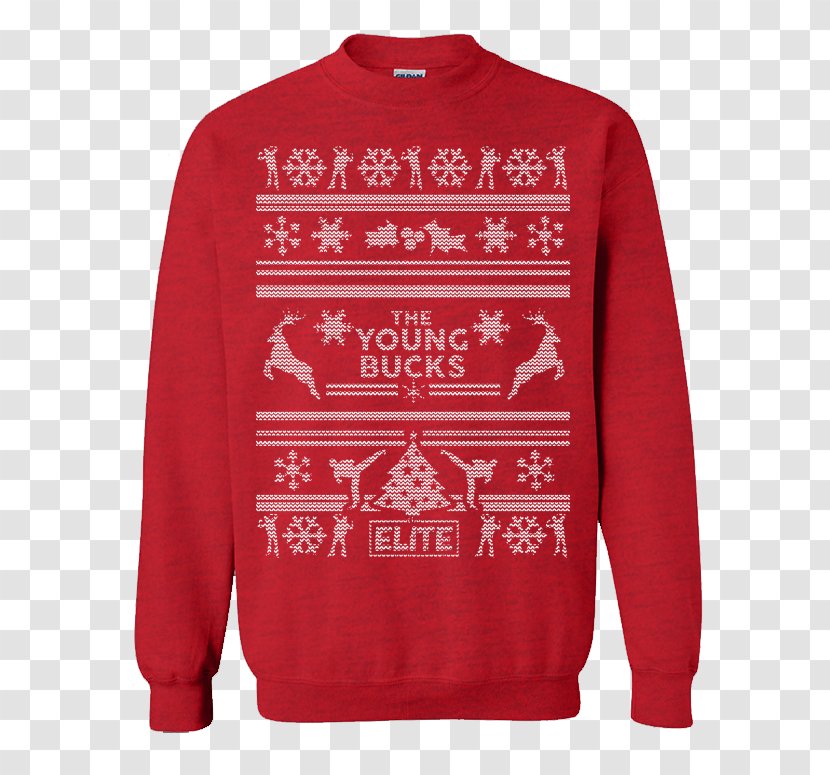 Christmas Jumper T-shirt Hoodie Sweater - Bluza - Young Bucks Transparent PNG