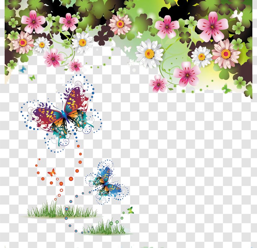 Butterfly Royalty-free Illustration - Tree - Flower And Transparent PNG