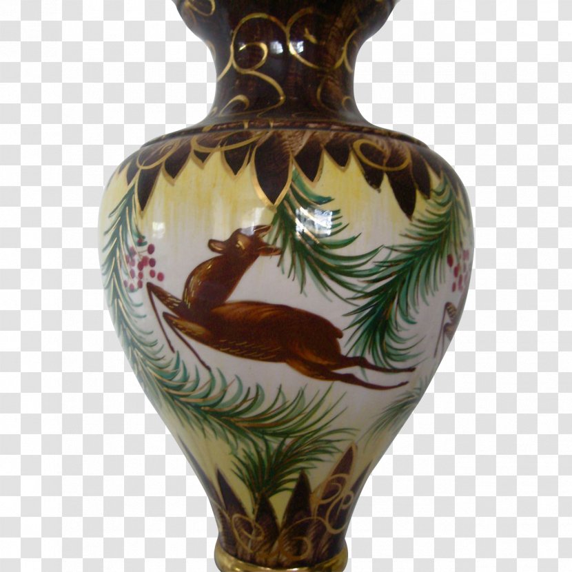 Vase Ceramic Pottery Urn - Hand-painted Lamp Transparent PNG