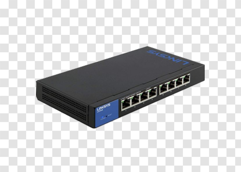 Gigabit Ethernet Network Switch Port Linksys - Computer - Hub Transparent PNG