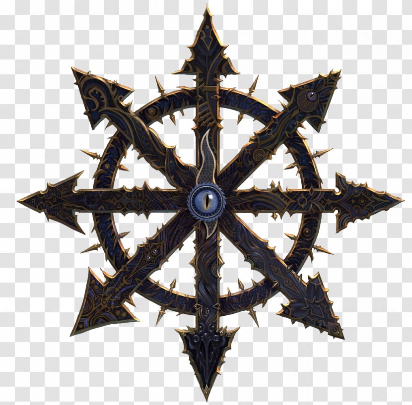 Warhammer 40,000 Symbol Of Chaos Christian Cross - Gods The Old World Transparent PNG