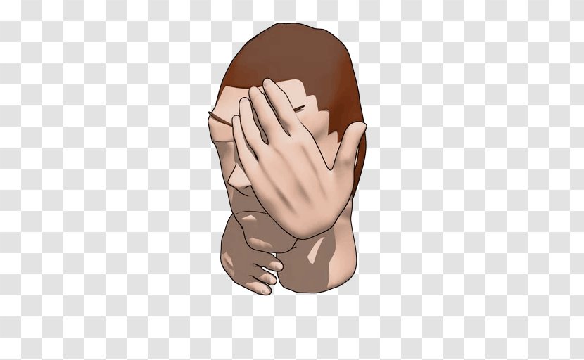 Facepalm Emoji Sticker Telegram Thumb - Arm Transparent PNG