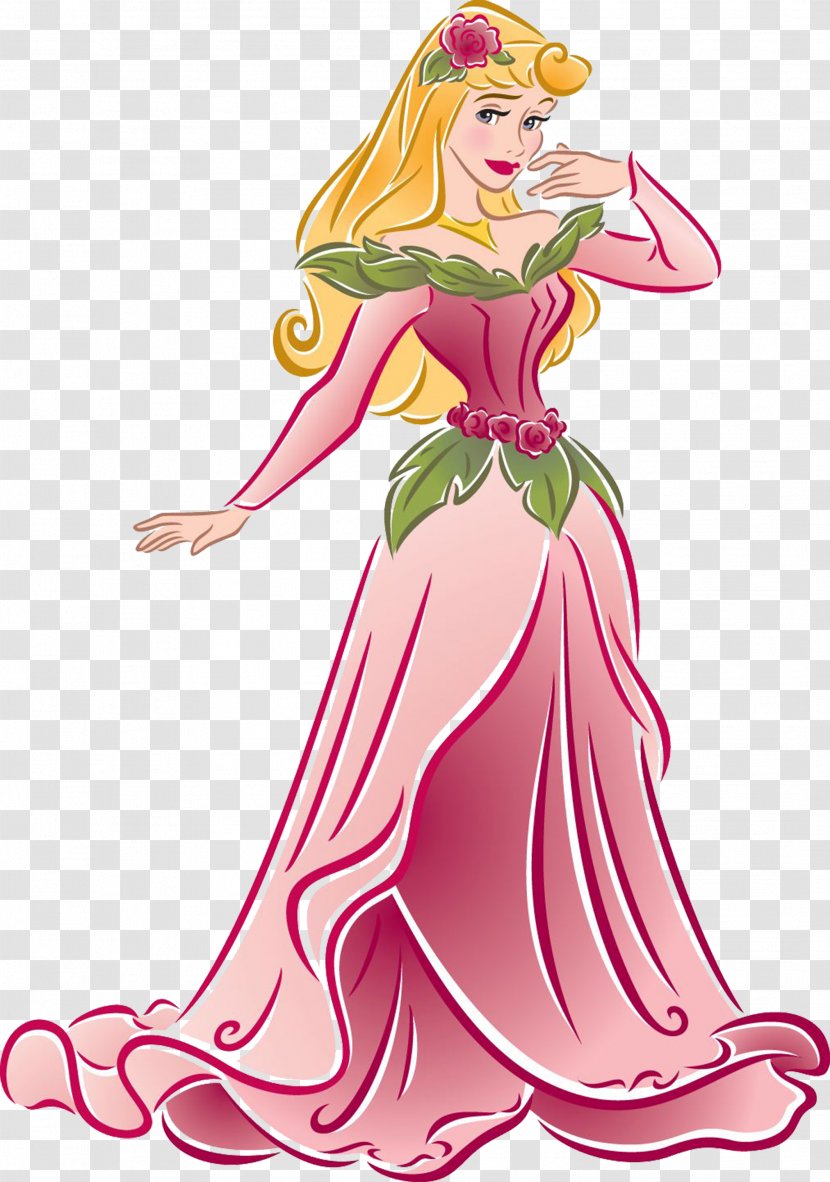 Princess Aurora Ariel Rapunzel Fa Mulan Tiana - Silhouette - Cartoon Transparent PNG