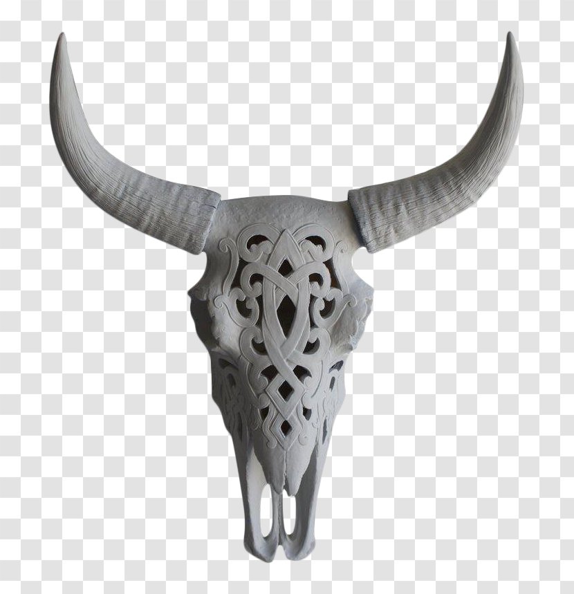 Texas Longhorn Bison Skull Bull - Decorative Arts Transparent PNG