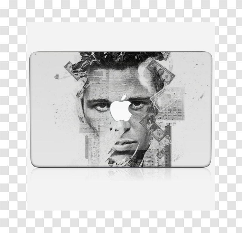 Shadow Tyler Durden Skin Poster Art Design - Monochrome Photography - Vector Transparent PNG