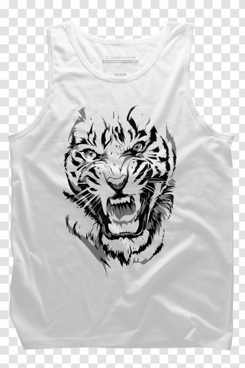 Tiger T-shirt Sleeveless Shirt Cat - Like Mammal Transparent PNG