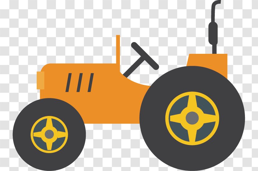 Tractor Agriculture - Excavator - Yellow Transparent PNG
