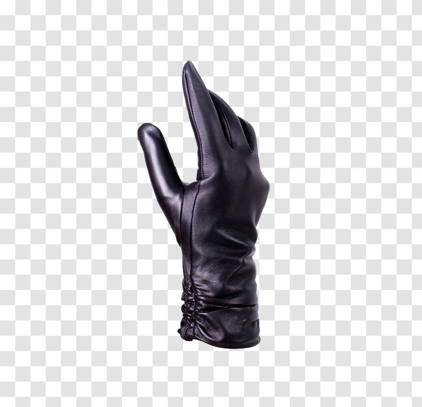 Glove Leather Sleeve - Designer - Single Long Paragraph Gloves Transparent PNG