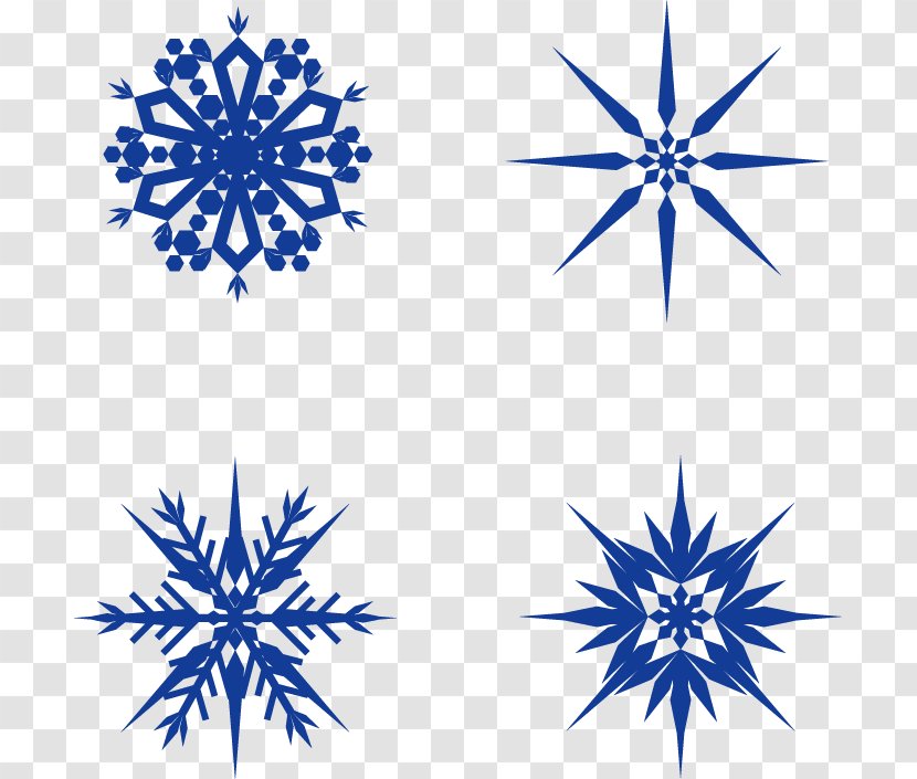 Snowflake Euclidean Vector - Snow - Blue Transparent PNG