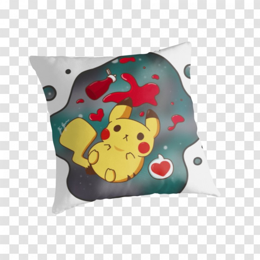 Pikachu Ketchup Pokémon Throw Pillows - Heart Transparent PNG