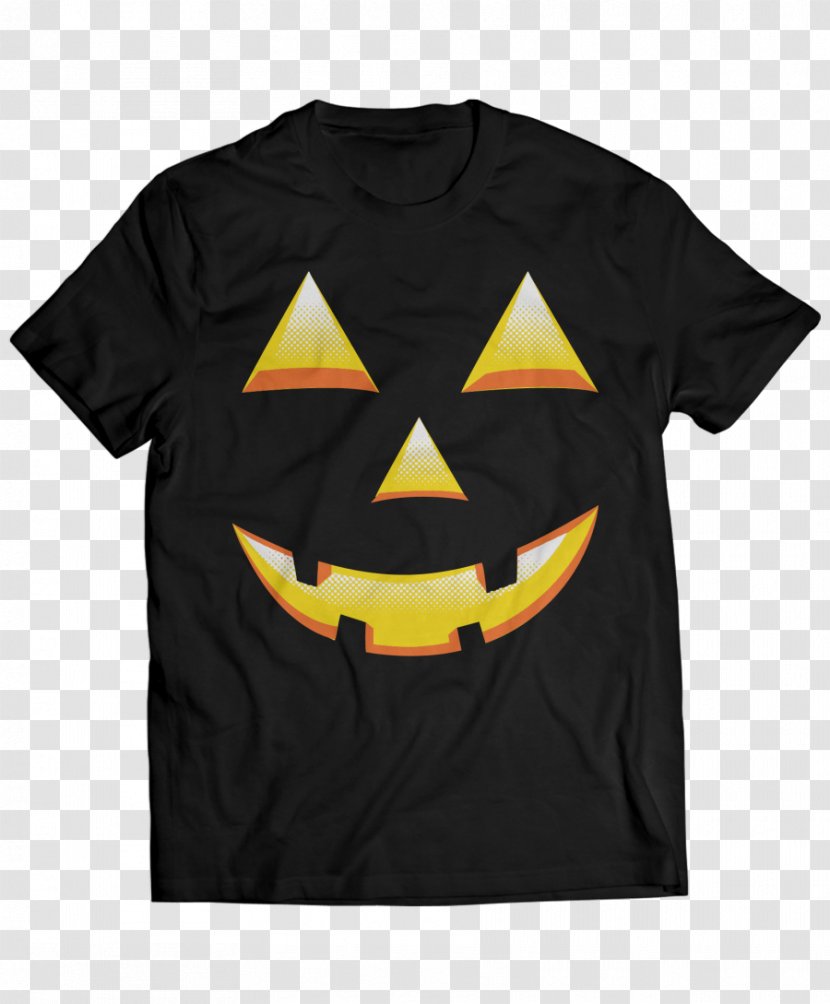 T-shirt Clothing Blouse Sleeveless Shirt - Yellow - Jack O Lantern Face Transparent PNG